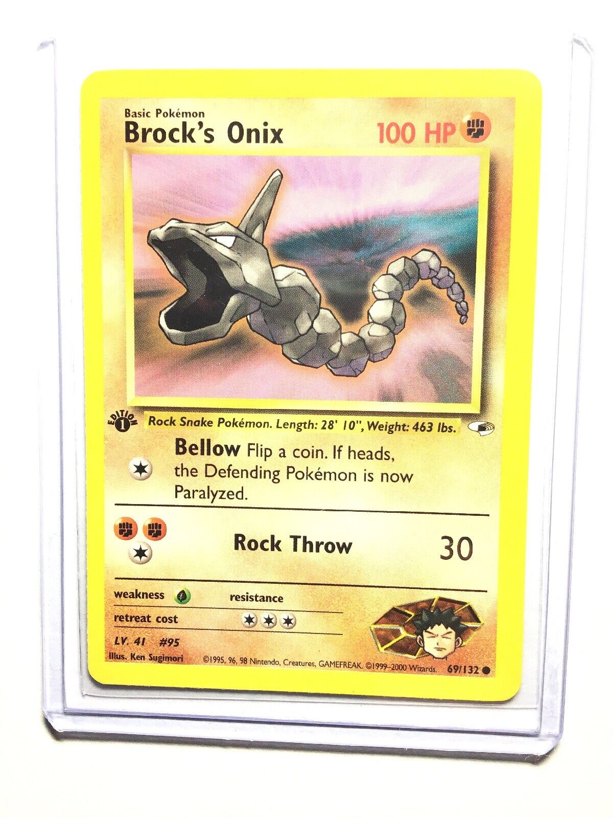 Mavin  Pokemon Brock's Onix Gym Heroes 21/132 Card Non-Holo Rare onyx NM/M