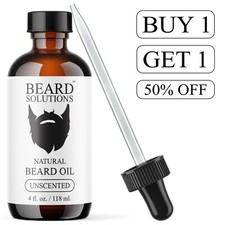 Unscented Beard Oil 4 oz. Hair Growth Serum for Men Beard, Mustache And Grooming