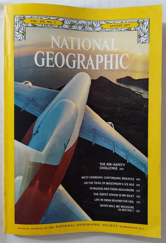 NATIONAL GEOGRAPHIC MAGAZINE August 1977, Vol 152 No. 2, W Germany, Soviet Union