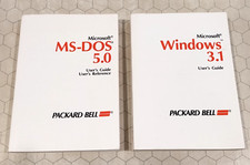 Packard Bell Microsoft MS-DOS 5.0  Windows 3.1 manuals, 1991-1992, user guides
