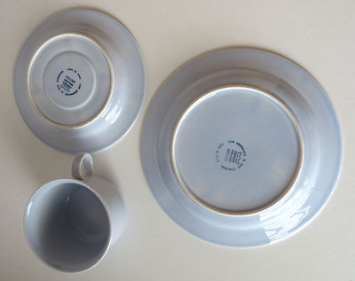 ARABIA OF FINLAND, Arctica Sini, Tee Cup & Saucer and Plate