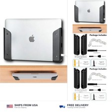 Under Desk Laptop Mount, Wall Laptop Holder Computer Bracket Shelf Dual L...
