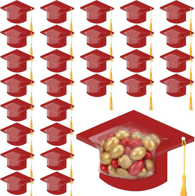 30 Pack Graduation Cap Candy Card Class of 2026 Grad Party Favor Candy Dome Gree