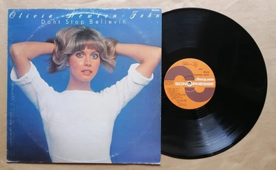 OLIVIA NEWTON-JOHN Don't Stop Believin' LP 33T SONOPRESSE 69648 de 1976 Vynil EX - Photo 1/2