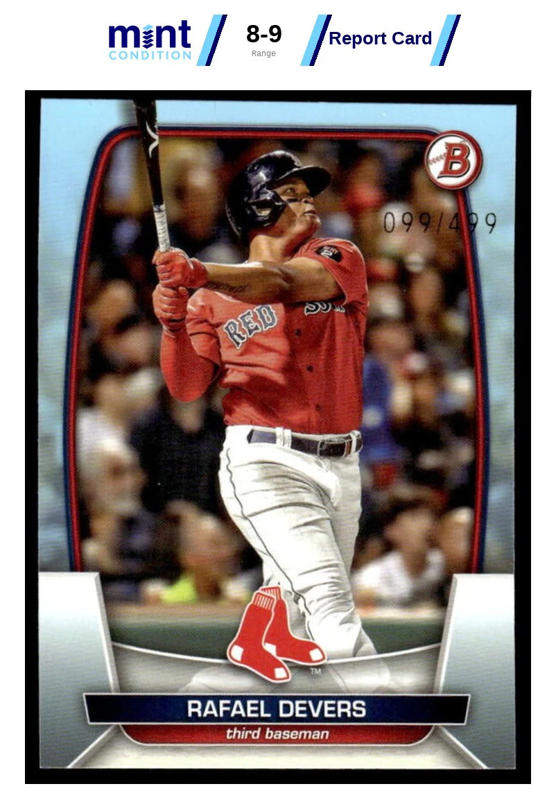 2023 BOWMAN RAFAEL DEVERS 31 MINT MCG 9 SKY BLUE 99/499 BASEBALL BOSTON RED SOX