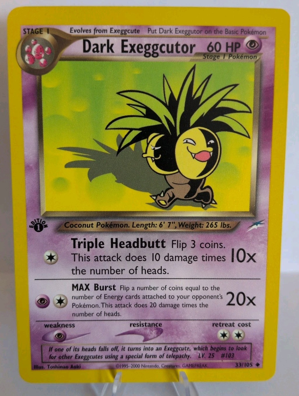 Dark Exeggcutor 33/105 Rare Neo Destiny 1st Edition 2000 LP+/NM-
