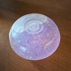 Purple Glitter Gel Squeeze Ball Stress Reliever Squishy Toy w/ Cute Face 4in — photo 4
