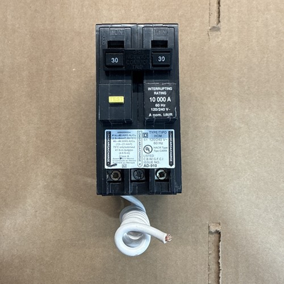 #ad Square D HOM230GFI Homeline Circuit Breaker 30A 2 Pole 120 240V $65.00