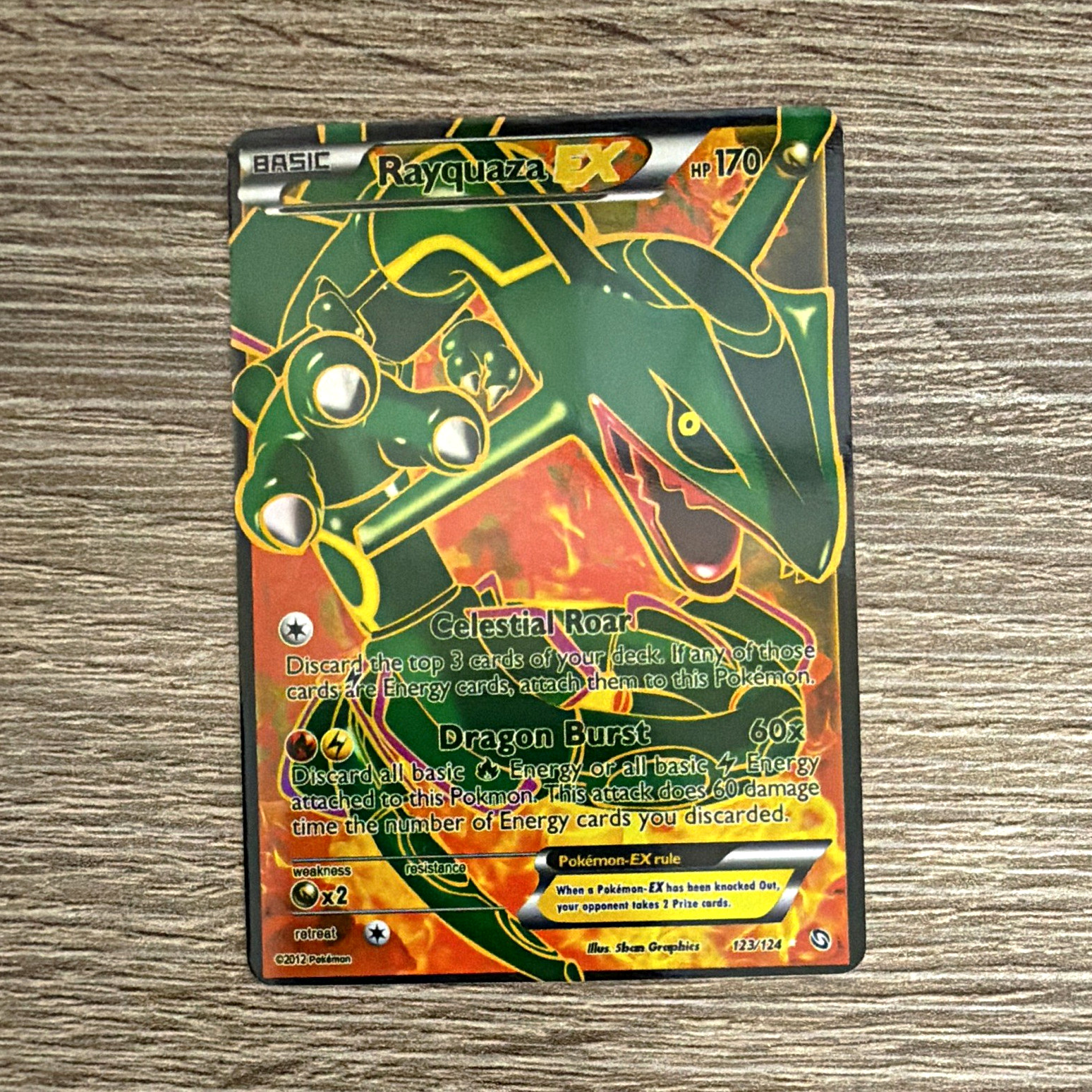 Rayquaza EX 123/124 Dragons Exalted Holo Ultra Rare EX English 2012