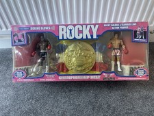 Rocky Jakks Pacific Boxing Belt With Two Figures And Gloves New In Box