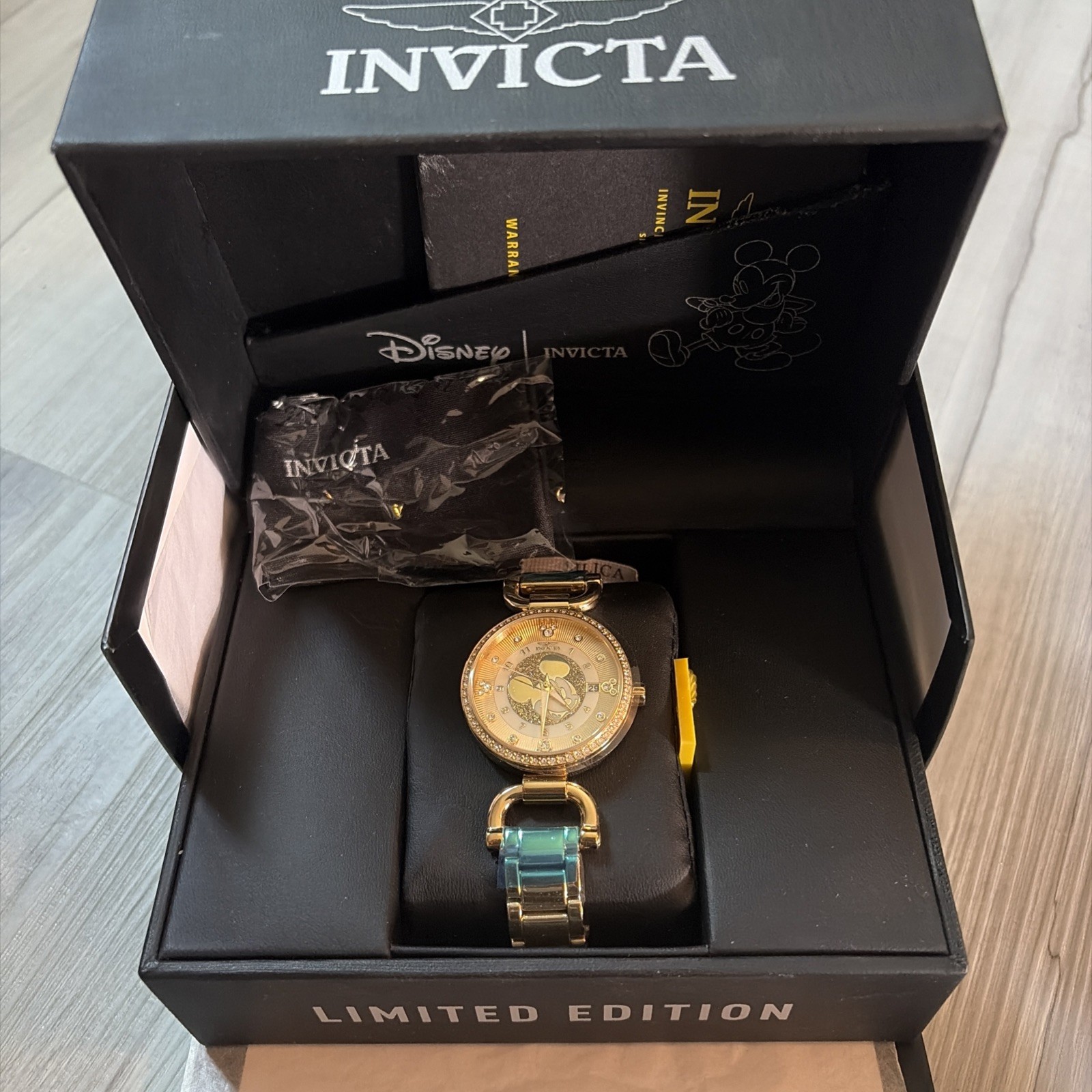 Disney Invicta Collection Disney Invicta Limited Edition Gold Ladies 34 mm Watch NEW Mickey Mouse ...