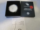 2019 W Uncirculated Burnished U S Silver Eagle with BOX & COA