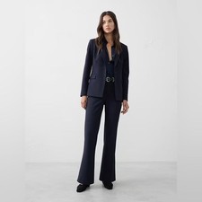 NWT Banana Republic Preppy Navy Bootcut High-Rise Sculpted Trouser - Size 2 Reg