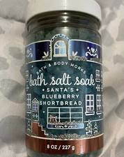 Bath  Body Works BATH SALT SOAK SANTA  S BLUEBERRY SHORTBREAD 8 OZ.