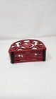 Vintage Farmhouse Red Cast Iron Rooster Napkin Holder French Country 5” — photo 4