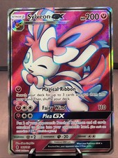 Pokemon TCG Sylveon GX 140/145 Sun & Moon Guardians Rising Full Art Texture NM