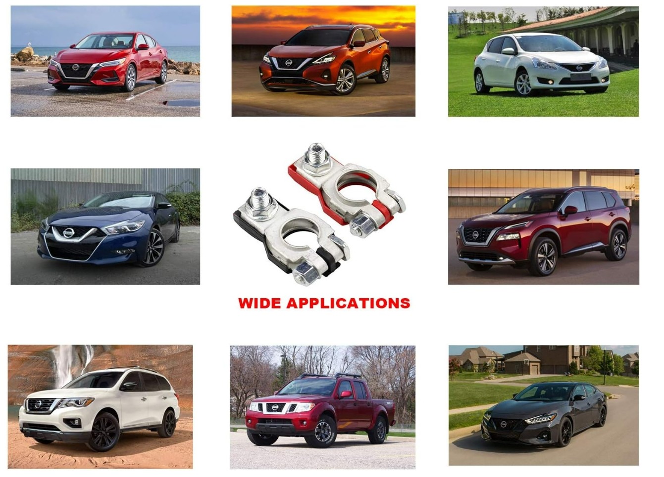 Battery Terminal Connector Top Post Positive Negative Heavy Duty Universal lot