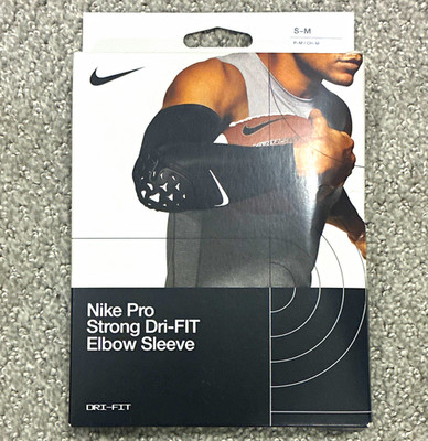 Nike Pro Strong Dri-FIT Compression Elbow Sleeve, Black, Size S-M
