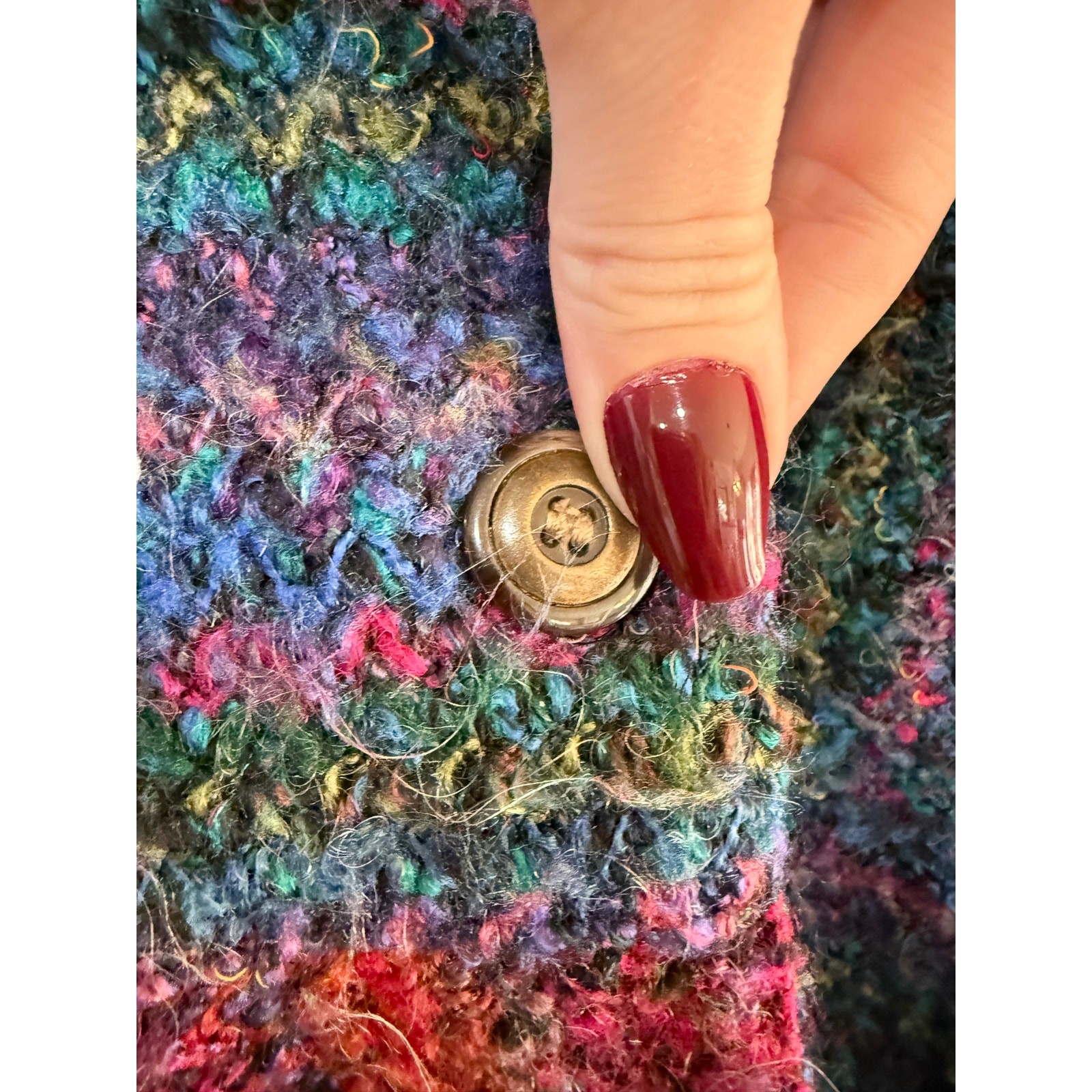 90s Boucle Patchwork Shacket size 16W - image 7