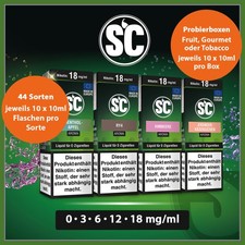 SC Liquid Probierbox 10x 10ml E-Zigarette E-Liquid Liquids Frucht Gourmet Tabak