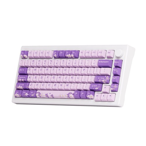 Akko MOD007-HE PC Purple Melody Tastiera Magnetica, QWERTY US, Giallo - Foto 2 di 7