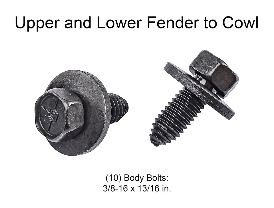 Kit de fijación frontal JEGS 90858 1964-1965 Pontiac GTO LeMans Tempest aleta negra Foto 3 de 4