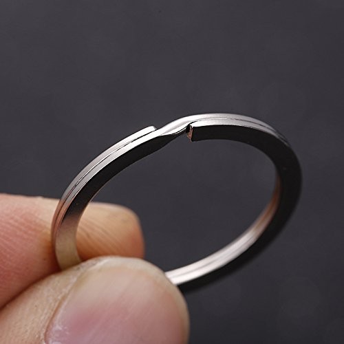 50-Pack 1 Inch Metal Key Rings (25mm) - Silver Split 50PCS Flat Rings 1 inch - Bild 5 von 8