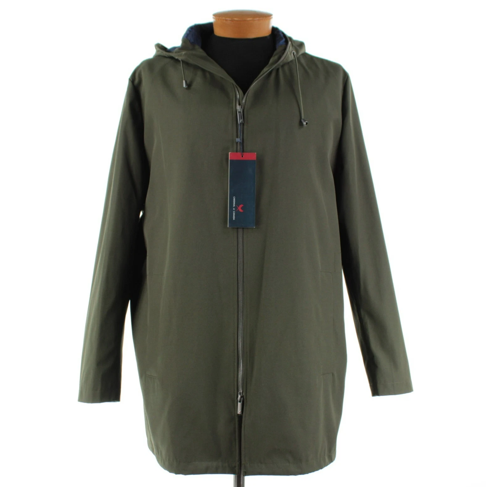Cardinal of Canada NWT Hooded Raincoat Size XXL US (50) In Army Green