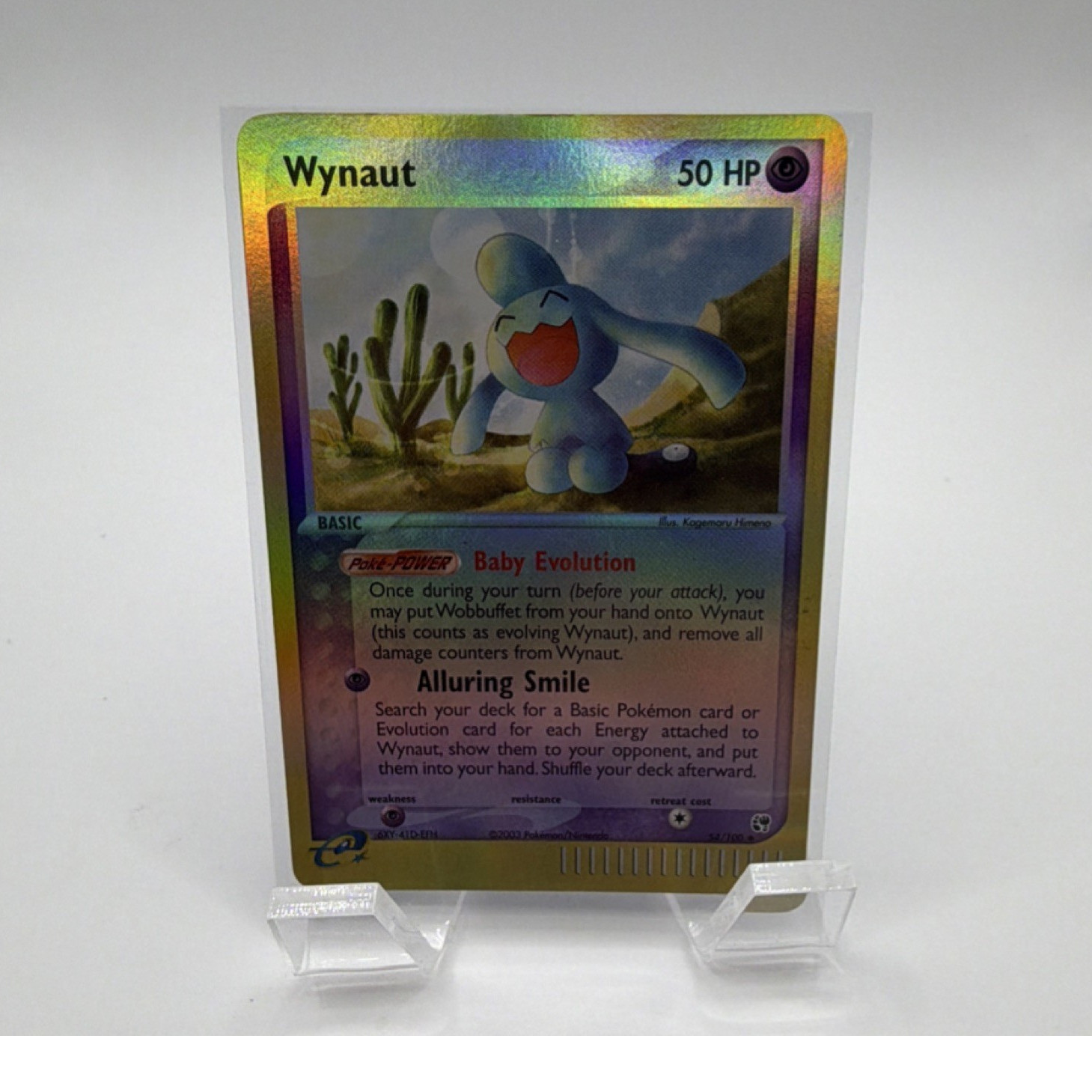 Pokémon TCG Wynaut 54/100 Sandstorm Reverse Holo Uncommon 50HP Psychic Card
