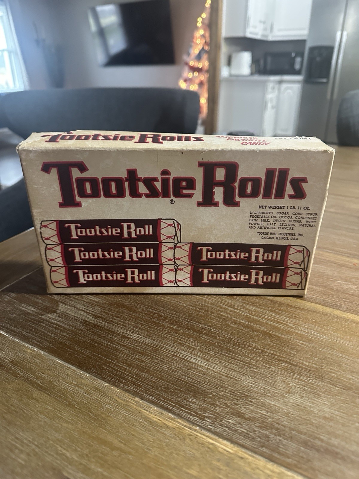 Vintage 1940's Tootsie Rolls 24 Count Candy BOX manufactured by The Sweets Co