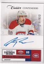 11/12 PANINI CONTENDERS AARON PALUSHAJ RC SP ROOKIE AUTOGRAPH AUTO /800 #225