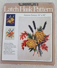 New Caron Autumn Fantasy Latch Hook Rug Pattern Canvas 24" x 34" Number 3077