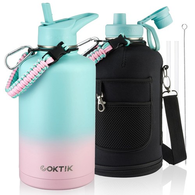 #ad 84oz Insulated Water Bottle Stainless Steel Vacuum Metal Portable ½ Gallon... $47.35