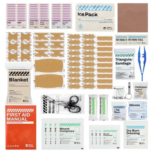 Kit de primeros auxilios, elegible para HSA/FSA, kit portátil impermeable para viajes, hogar, aprox. - Imagen 3 de 6