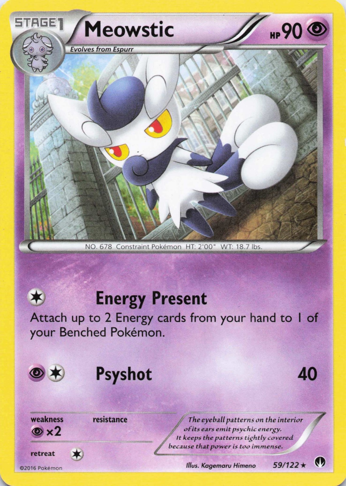 Meowstic Rare Normal XY - BREAKpoint 59/122 NM