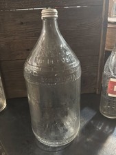 Vintage 1975 DAD’S ROOT BEER Half Gallon Embossed Clear Glass Bottle