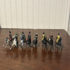 Lot Of 8 Britains,England British, flag Lancer Horseback,2 Arabs,riders