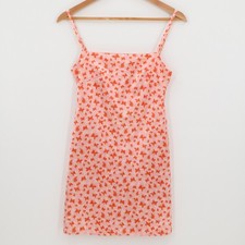 Urban Outfitters Y2K Mini Slip Dress Pink Butterfly Twee Fairy Soft Girl Size S