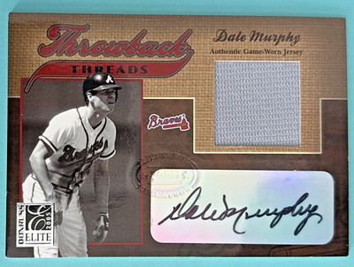 Donruss 2005 Elite Throwback Threads Dale Murphy Braves Auto Jersey TT-8 /100