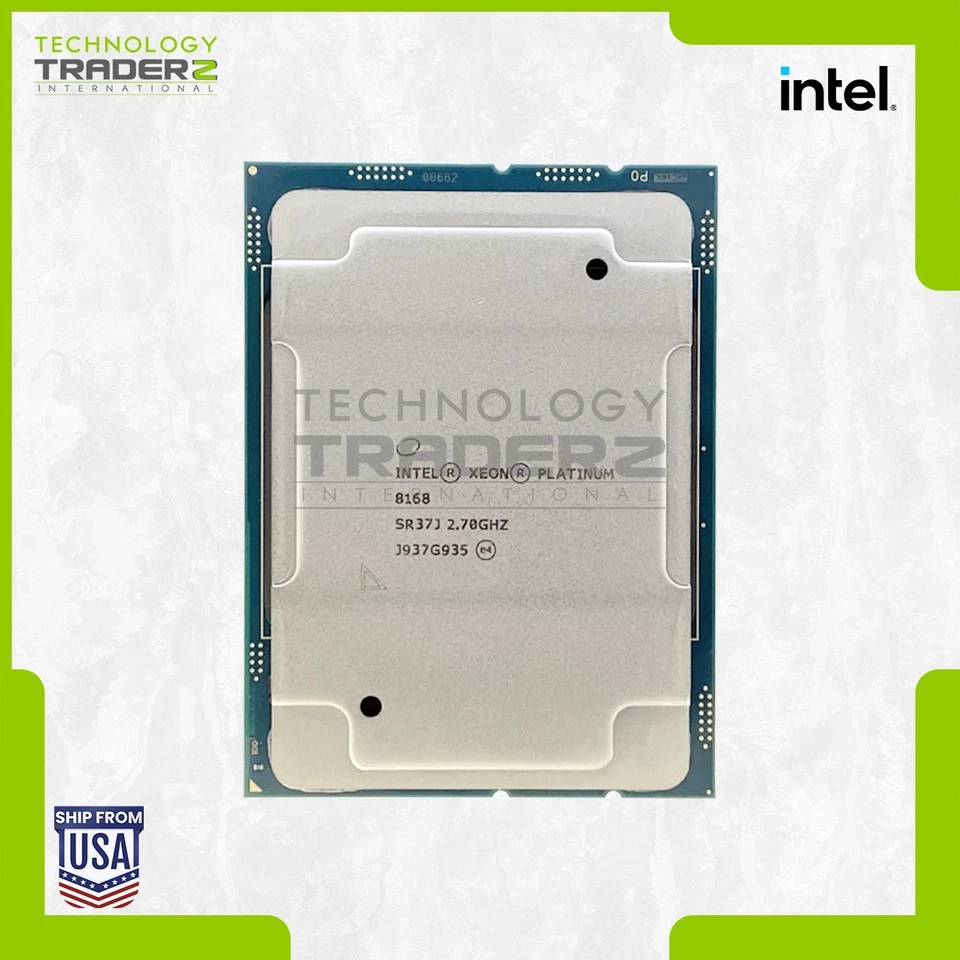 Lote De 50 SR37J Intel Xeon Platino 8168 24-Core 2.70GHz 33MB 205W Procesador - Imagen 1 de 1