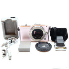 OLYMPUS PEN Mini E-PM1 Pink Mirrorless SLR Camera Tested w/Battery,Charger, etc.