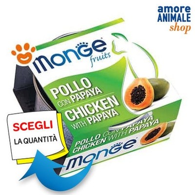 Monge Fruits Cat Erwachsene Katze Huhn Papaya Nassfutter 1 Dose 80 gr