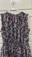 Studio West Dress Women Medium Floral Print A-Line Smocked Knee length