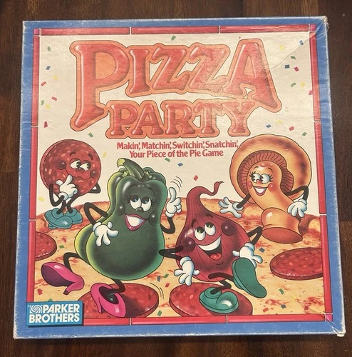 Vintage 1987 Parker Brothers Pizza Party Game #0488 Complete No Instructions