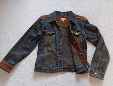 Jeansjacke Strech Brauntöne  Gr. S mit Cord abgesetzt viele Details # Blind Date