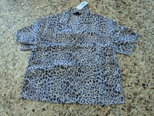 Streetwear Society Womens Short Sleeve Button...