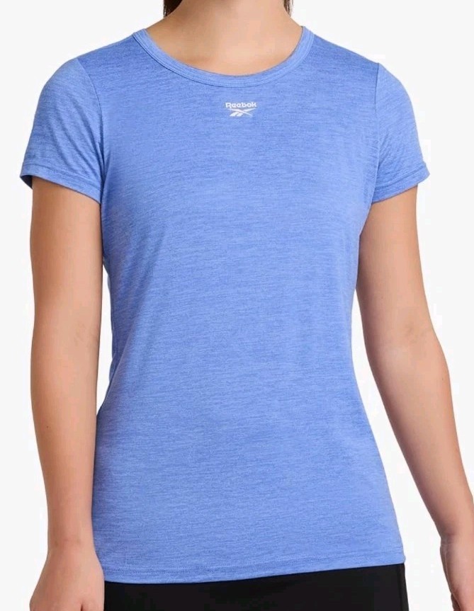 Camiseta para mujer Reebok talla L Off The Charts Slim Performance ultramarina brezo