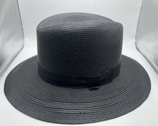 Stratton Sheriff's/Trooper Black Straw Hat Self Forming Large Size 6 7-8