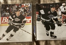 Lot of 2 Autographed Warren Rychel Los Angeles Kings 8 x 10 glossy photos