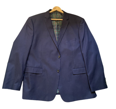 U.S. Polo Assn Navy Sports Jacket Green/Red LiningSingle-Breasted Two Button 48R